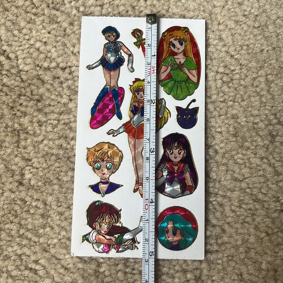 Set of Three (3) Vintage 90s Prismatic Sailor Moon Stickers - Picture 7 of 8